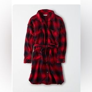 American Eagle plaid shirt dress